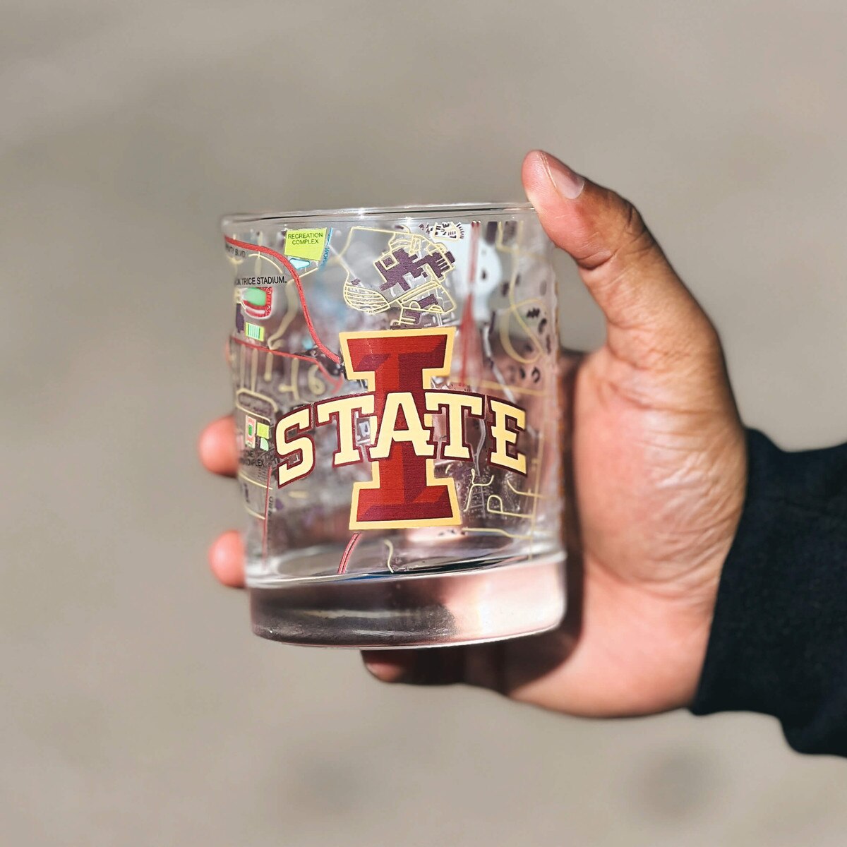 RFSJ I-State Campus Map Rocks Glass (14 oz.)